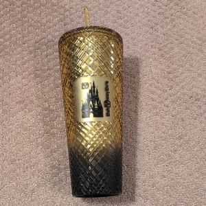 Disney World Starbucks Gold and Black Tumbler 2024 NWT
